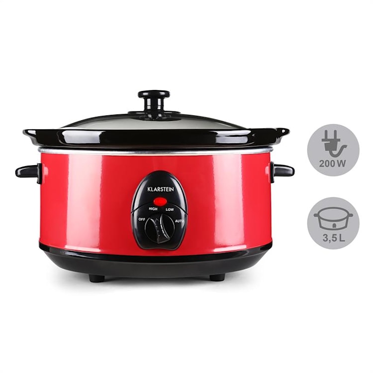 Bristol 35 Slow Cooker Schongarer 3,5 Liter 200W rot