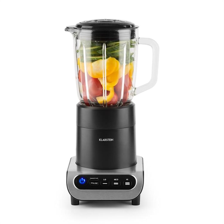 Lambada Standmixer 650 W 1,5 l Glasbehälter schwarz/metallic Silber