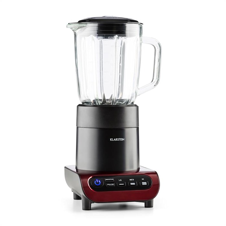 Lambada Licuadora 650W vaso de vidrio de 1,5 l negro Rojo