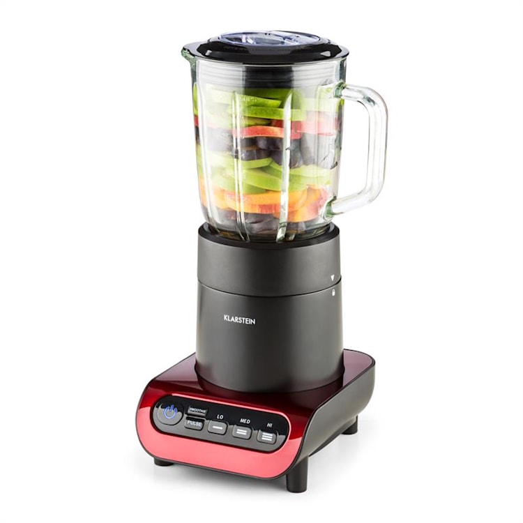 Lambada Licuadora 650W vaso de vidrio de 1,5 l negro Rojo