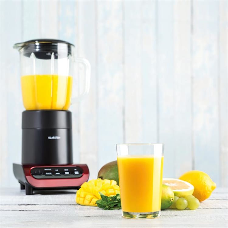 Lambada Licuadora 650W vaso de vidrio de 1,5 l negro Rojo