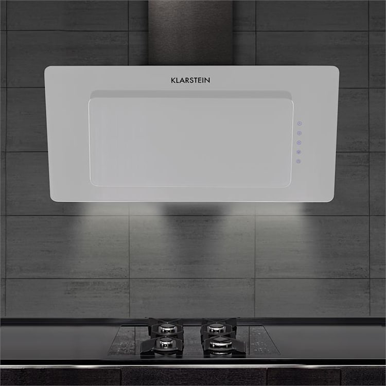 Lorea Cappa Aspirante 90cm 280 m³/h Touch Vetro Bianco 90 | Bianco