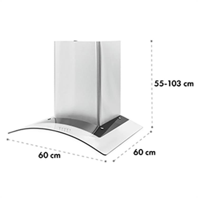 Klarstein Hotspot, üveg, páraelszívó, nemesacél, 60 cm, 610 m³/h, A osztály