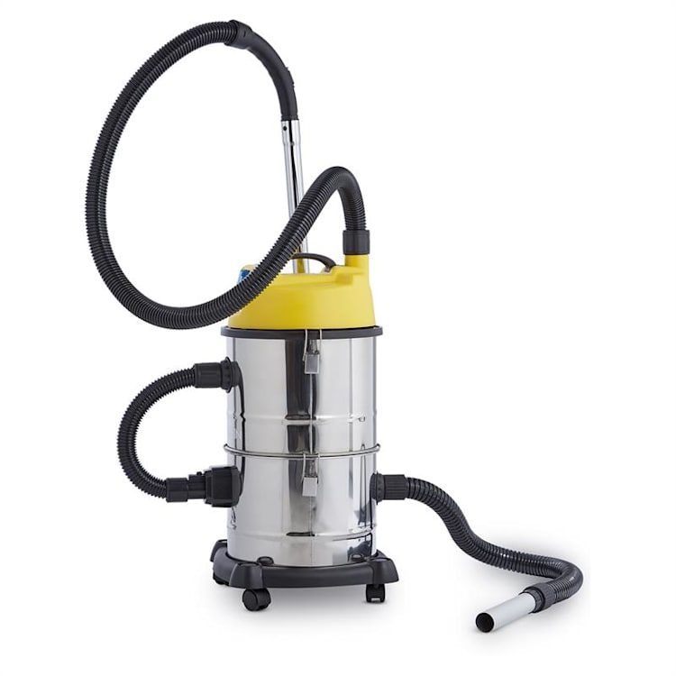 Reinraum Aspiradora en seco y húmedo 3 en 1 Aspiradora de cenizas 1800W 30l Acero inoxidable