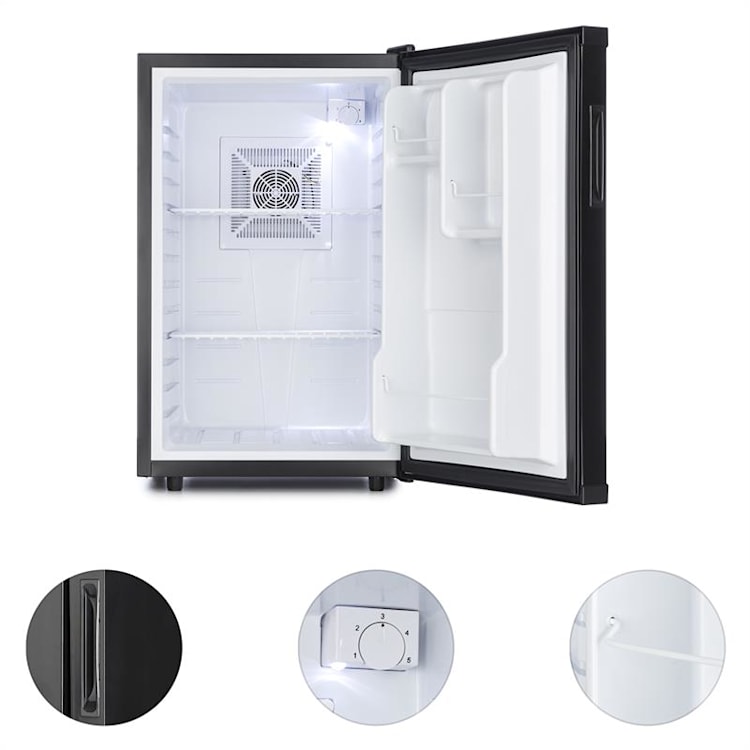 Klarstein Beerbauch lednička minibar, 65 l, třída A, černá Černá