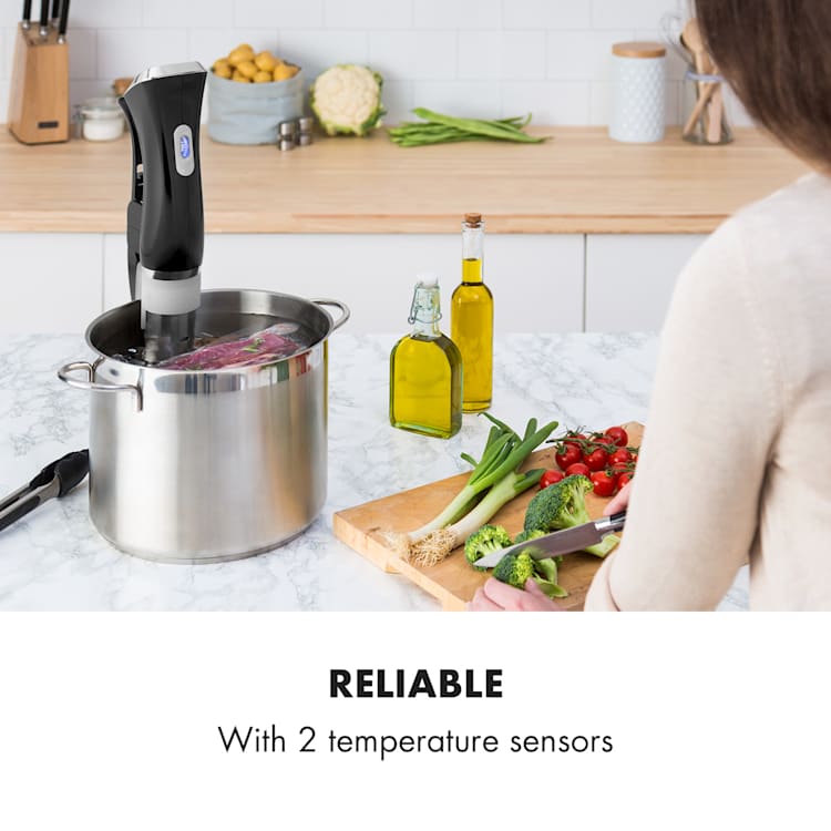 Quickstick Cocinero al vacío Termostato Bomba de circulación 20l Acero inoxidable Negro