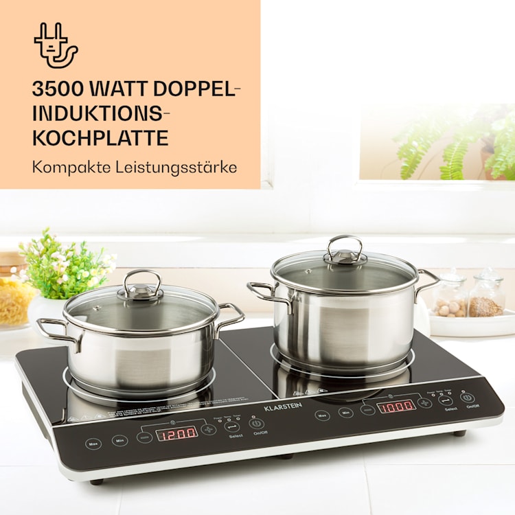 VariCook Slim Doppel-Induktionskochplatte 3500 W Timer 240° C Touch 3500 W