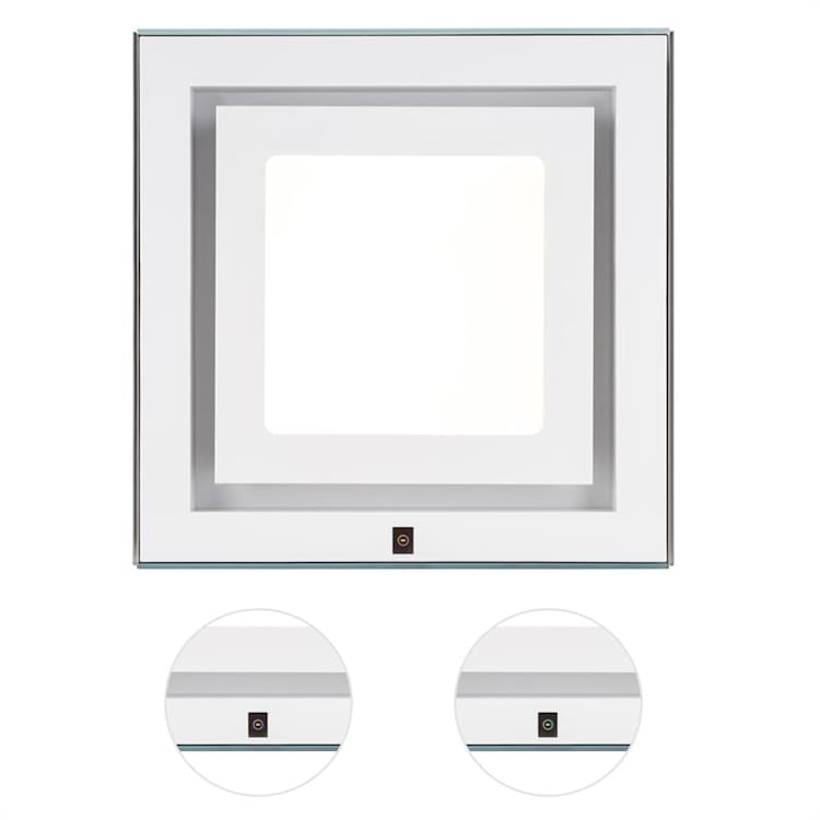 Kronleuchter Dunstabzugshaube Deckenhaube LED Glas verspiegelt weiß Weiß