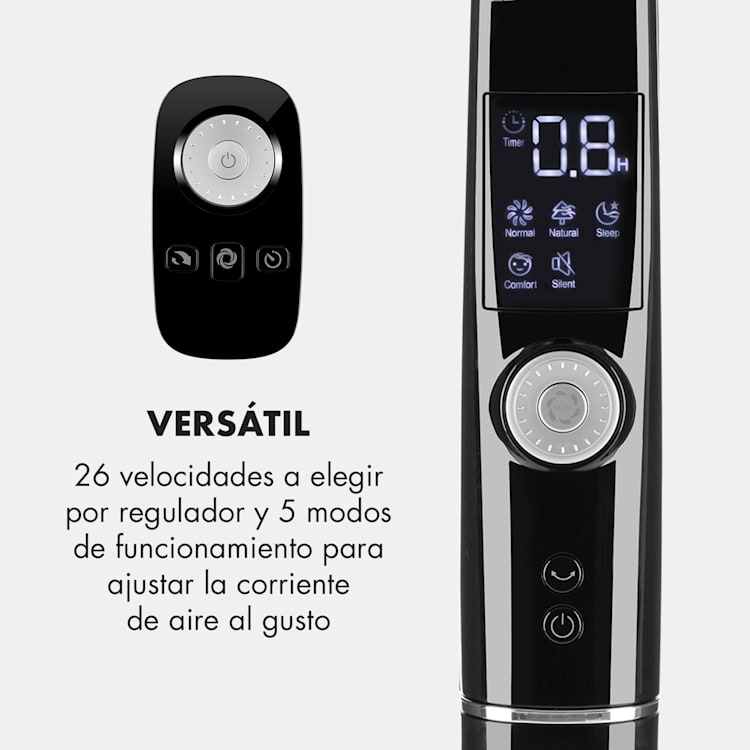 Silent Storm Ventilador de pie con rotor de 5 aspas de 16" (41cm) 32 dB min. 25,8W Negro Negro
