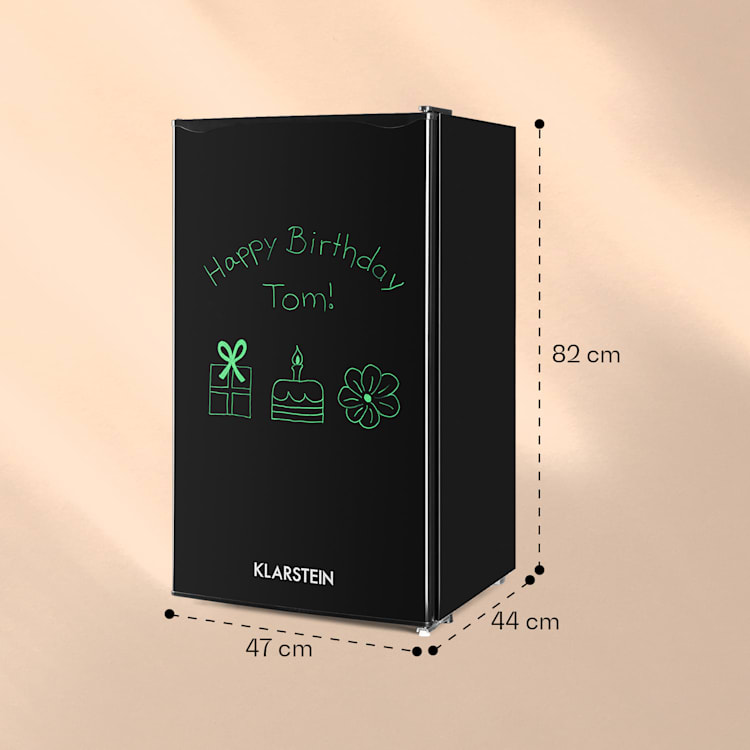 Spitzbergen Uni Fridge 91 litres 10-litre freezer compartment 2 shelves 90 Ltr | Black