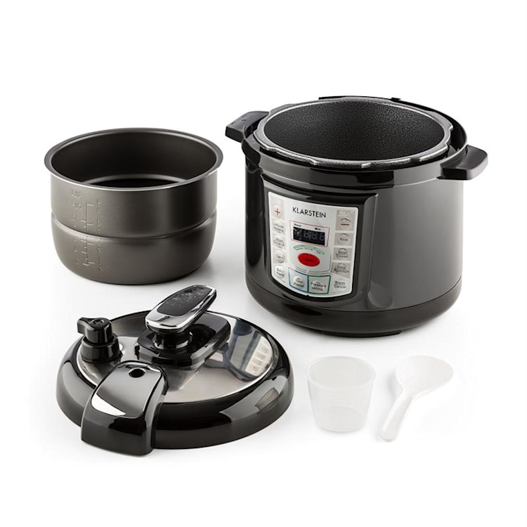 Fast Flavour Multifuncctionele Hogedrukpan Snelkookpan 5 l zwart