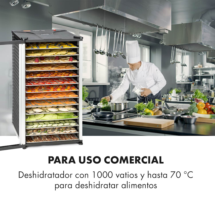 Fruit Jerky 14 deshidratador 1000W 14 pisos de acero inoxidable negro 14 bandejas