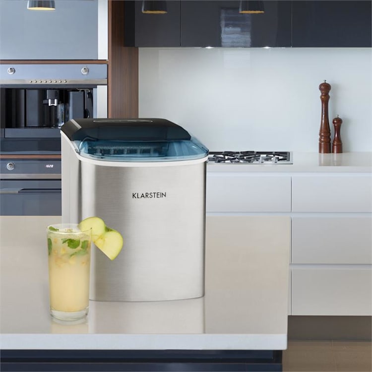 On-The-Rocks Máquina de Fazer Gelo LED | 12kg em 24h | 2.1l | Aço Inoxidável Preto