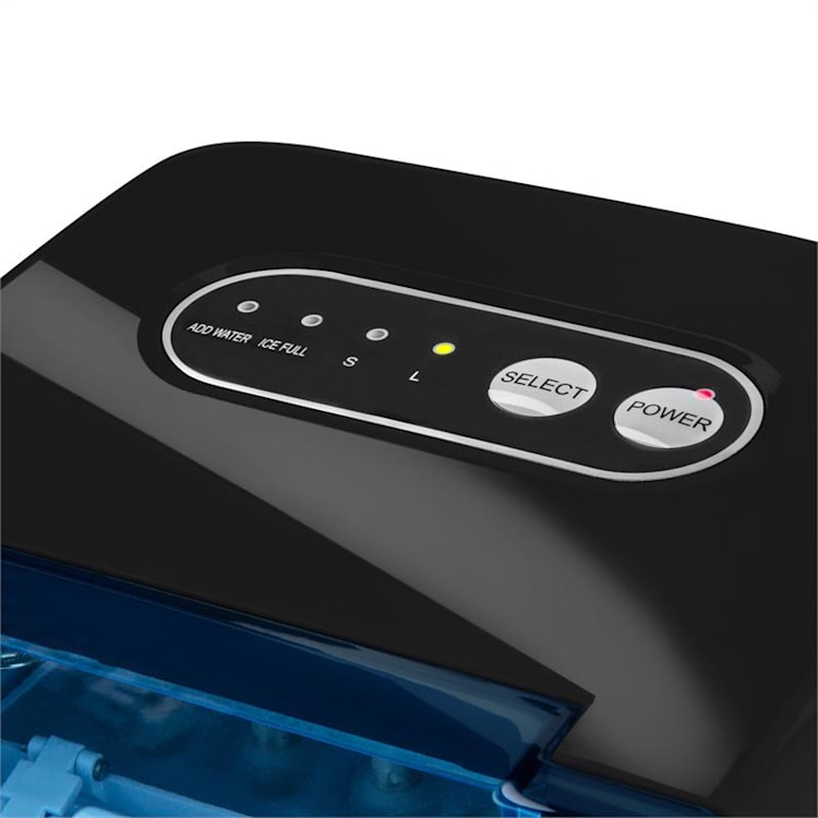 On-The-Rocks Máquina de Fazer Gelo LED | 12kg em 24h | 2.1l | Aço Inoxidável Preto