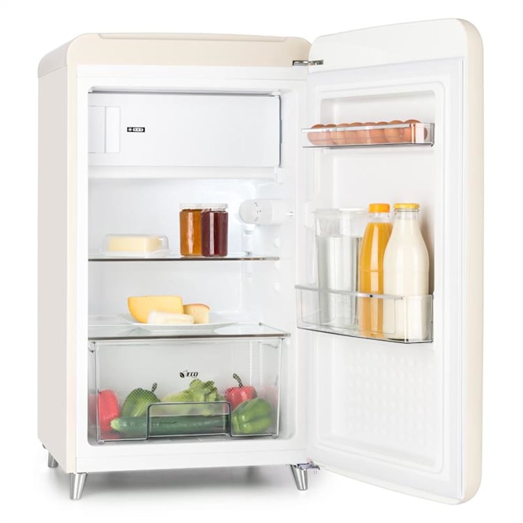 PopArt Cream Retro-Kühlschrank Creme