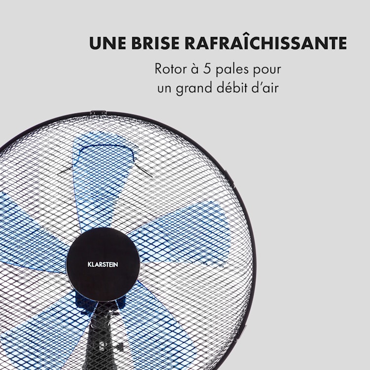 Summerjam ventilateur sur pied 41 cm 50 W 3 vitesses - noir Noir