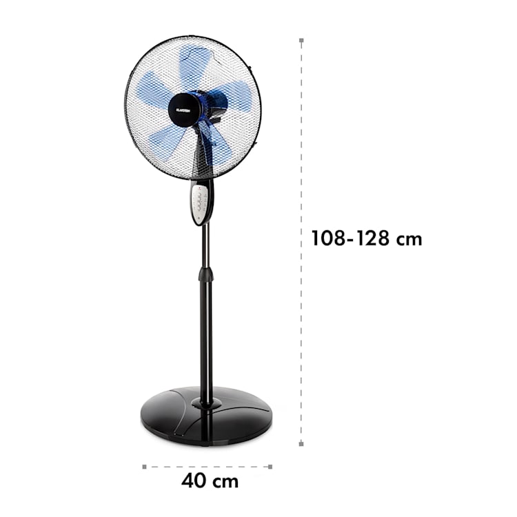 Summerjam Standing Fan 41cm 50W 3 Steps Black Black