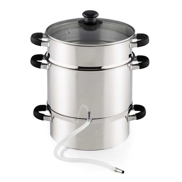 Applebee Dampf-Entsafter elektrisch 1500W Ø25cm 8 Liter Edelstahl