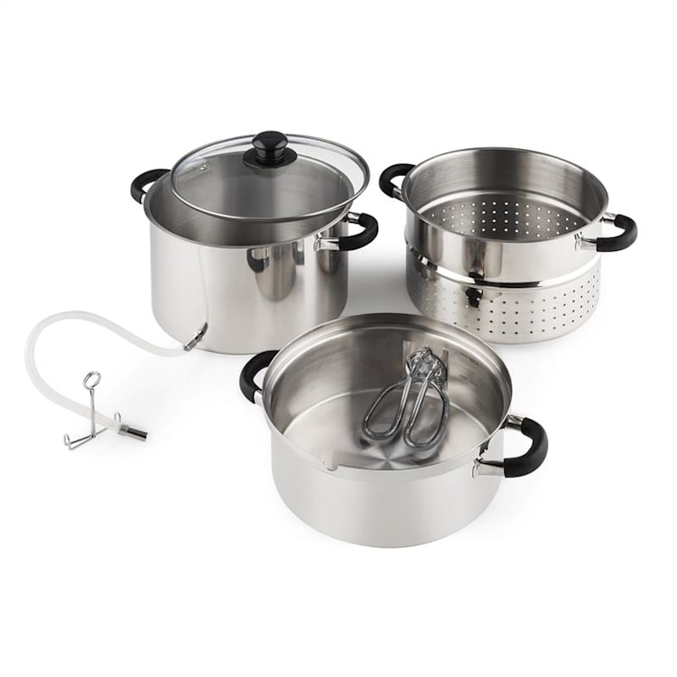Applebee Dampf-Entsafter elektrisch 1500W Ø25cm 8 Liter Edelstahl