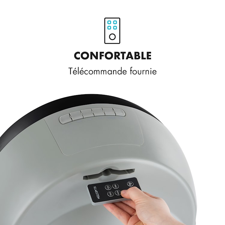 Whirlwind 3-en-1 rafraîchisseur ventilateur humidificateur d'air noir Noir