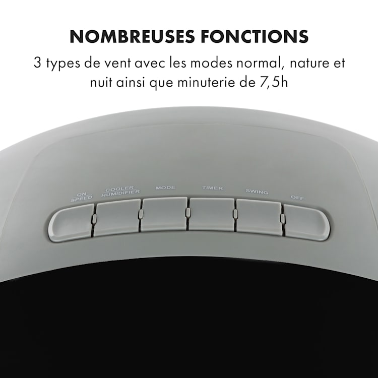 Whirlwind 3-en-1 rafraîchisseur ventilateur humidificateur d'air noir Noir