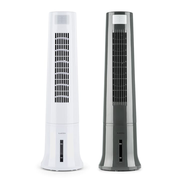 Highrise 3-in-1-Luftkühler Ventilator Luftbefeuchter 530 m³/h | 35 Watt | 2,5 Liter | 3 Geschwindigkeiten | Oszillation | Touch | Timer | Fernbedienung | mobil Grau