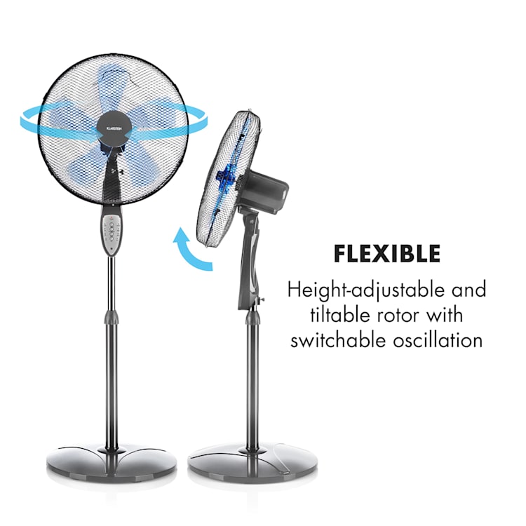 Summerjam Standing Fan 41cm 50W 3 Steps Grey Grey