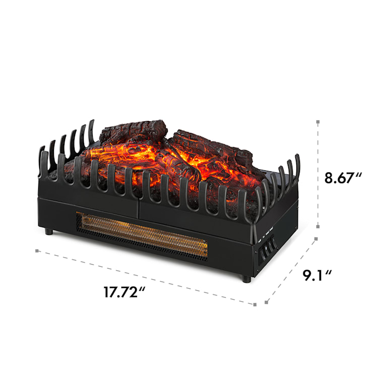 Kamini FX Inserto Camino Elettrico 1000/2000 2W LED nero 45 cm