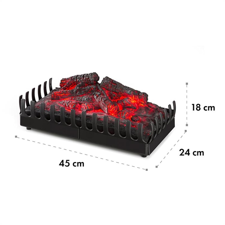 Kamini, elektrický krb, krbová vložka, 45 W, G9, čierny