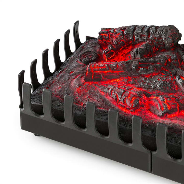 Kamini Insert de cheminée électrique 45W éclairage 40W -noir