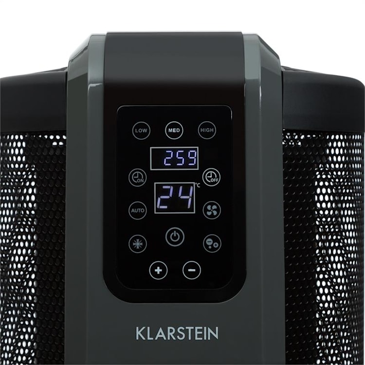 Datscha Digital verwarming afstandsbediening timer rollers 2200W zwart/grijs