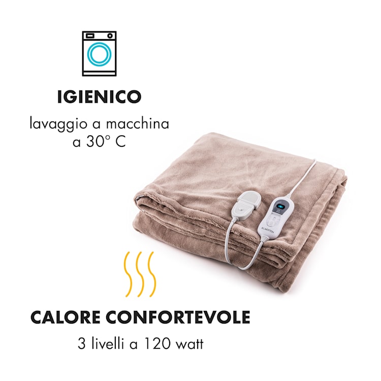 Dr. Watson XXL Coperta Elettrica 120W Lavabile 200x180cm Beige Beige | XXL