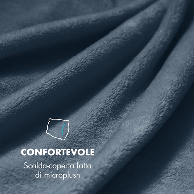 Dr. Watson XL Coperta Elettrica 120W Lavabile 180x130 Velluto Grigio Grigio | XL