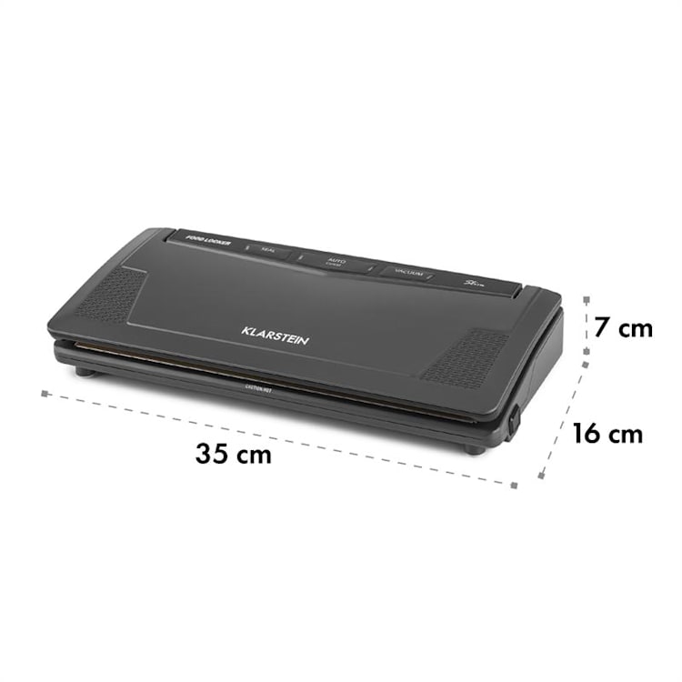 FoodLocker slim Envasador al vacío 130W Sellado doble Antracita