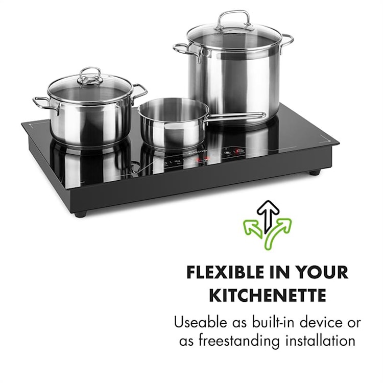 Deejay Freizonen-Induktionskochfeld 3500 W Glaskeramik Touch schwarz
