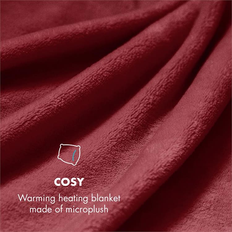 Dr. Watson XL Manta eléctrica 120 W lavable 180x130cm micro fibra morada Rojo | XL
