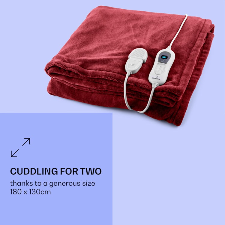 Dr. Watson XL Electric Blanket 120 W 3 Temperature Levels 180 x 130 cm Control Panel Red | XL