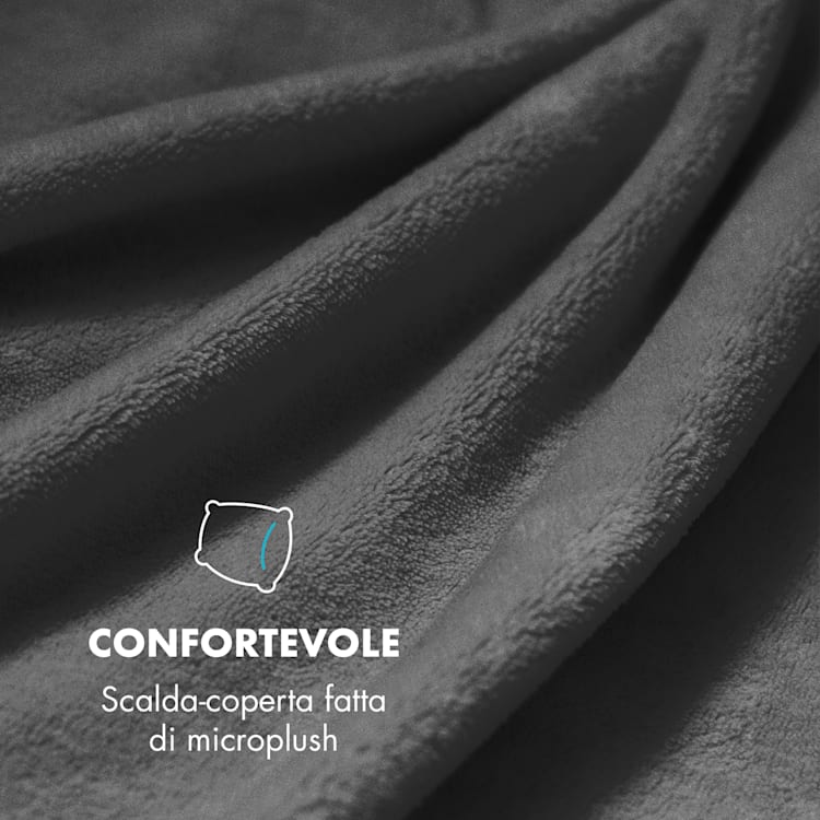 Dr. Watson XL Coperta Elettrica 120W Lavabile 180x130 Velluto Nero Nero | XL
