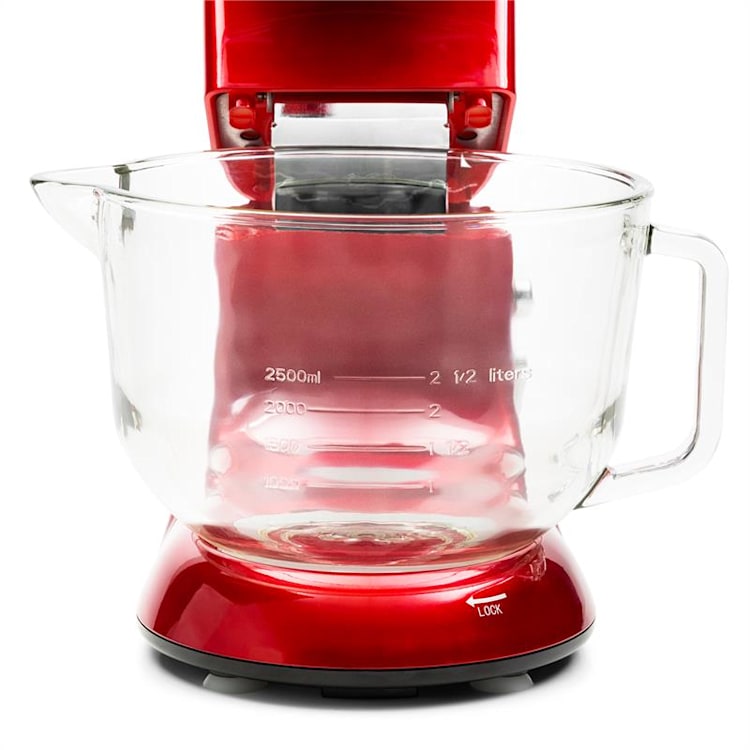 Bella Rossa 2G, kuchynský robot, 1200 W, 2,5/5,2 l, sklená misa, červená farba Červená
