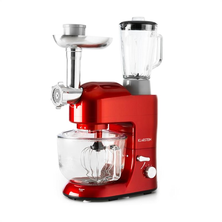 Lucia Rossa 2G kuchynský robot, mixér, mlynček na mäso, 1300W, BPA-free Červená