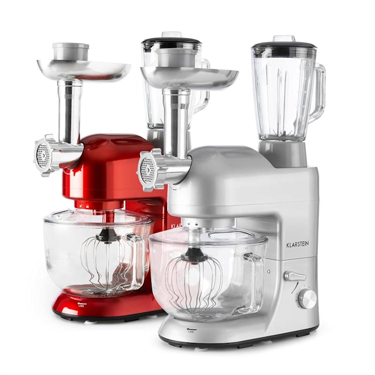 Lucia Argentea 2G Robot multifonction mixeur hachoir 1300W -argent Argent