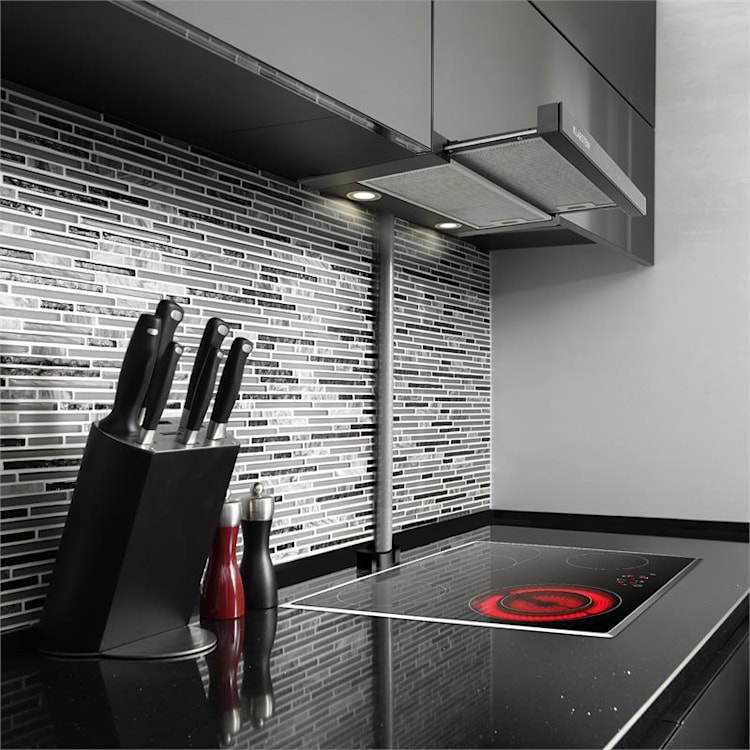 Vinea campana extractora de bajo mueble campana plana 60cm negra Negro