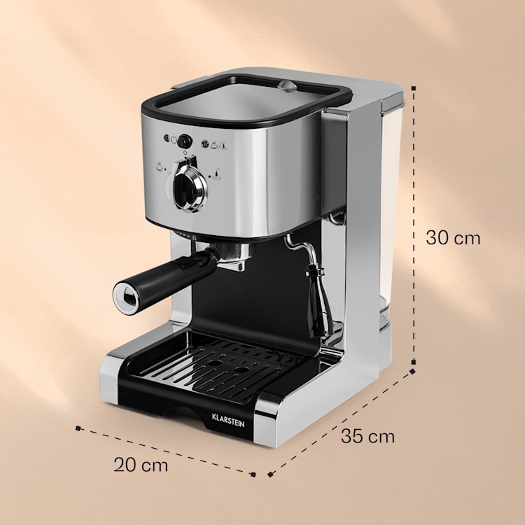 Passionata 20 espresso machine 20 bar 6 cups 1.25 litres milk foam 20 bar | Silver
