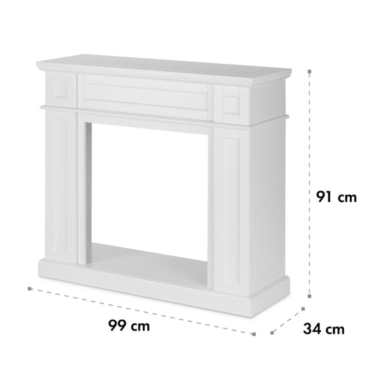 Lausanne Frame, krbová konštrukcia, MDF, klasický dizajn, biela without fireplace inset
