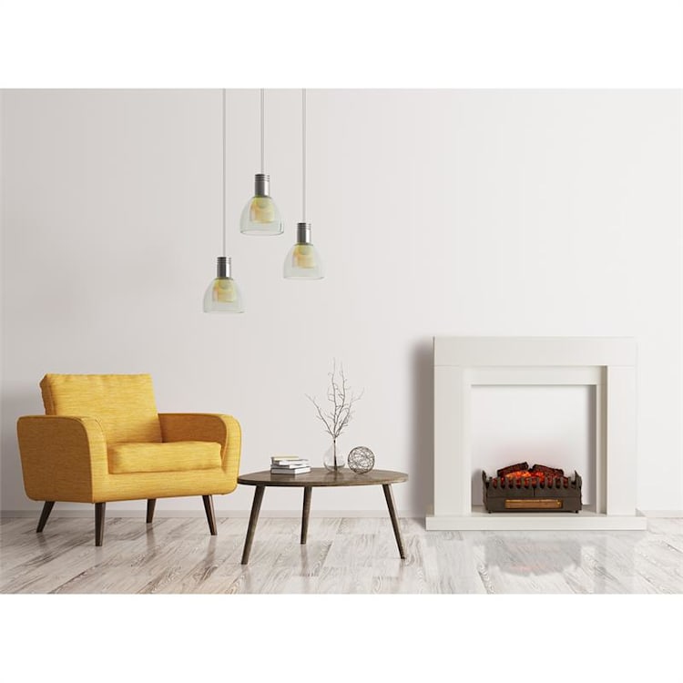 Studio Frame Fireplace Mantel Modern Design White Without fireplace insert