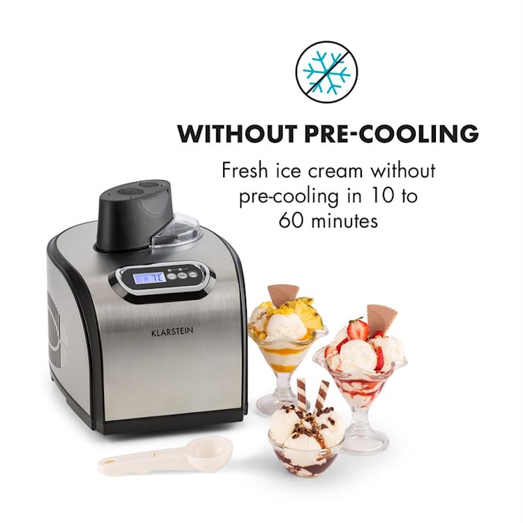 Sweet Dreams Sorbetière Yaourt glacé Compresseur 1,5L - inox