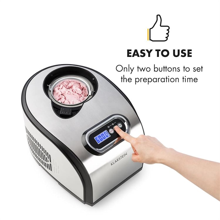 Sweet Dreams Sorbetière Yaourt glacé Compresseur 1,5L - inox