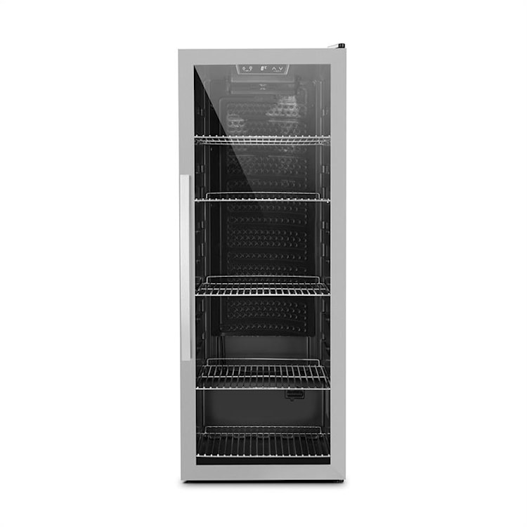 Beersafe 6XL Getränkekühlschrank 201l 0-10°C Glas EEK A Edelstahl Silber | 201 Ltr