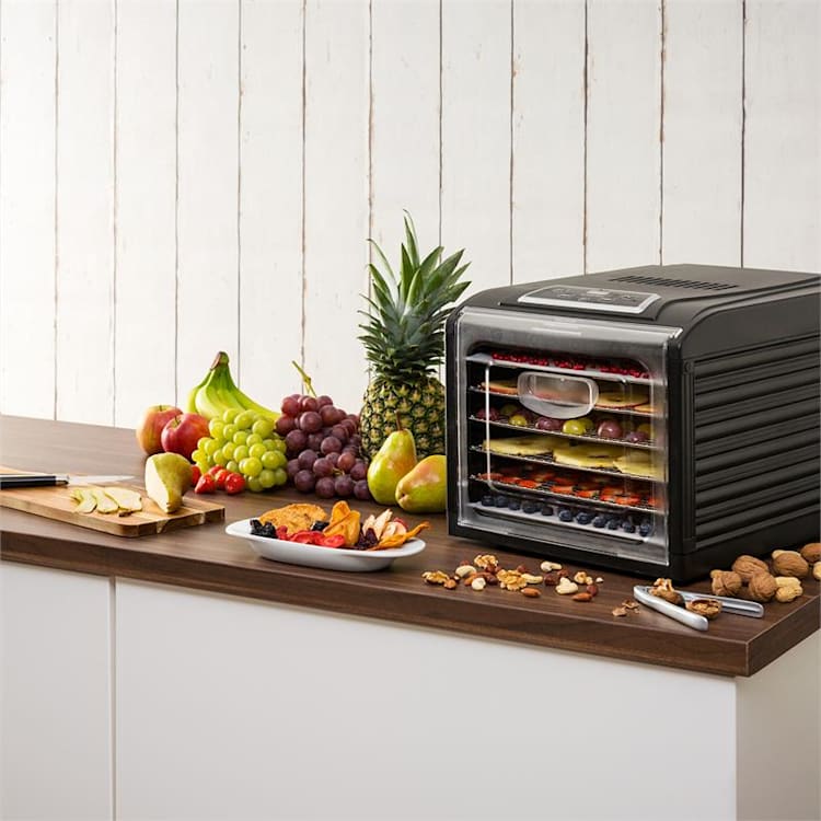 Heldere Fruit Jerky Plus 6 droogautomaat 6 opslagvakken blik 420-500W zwart 6 stages