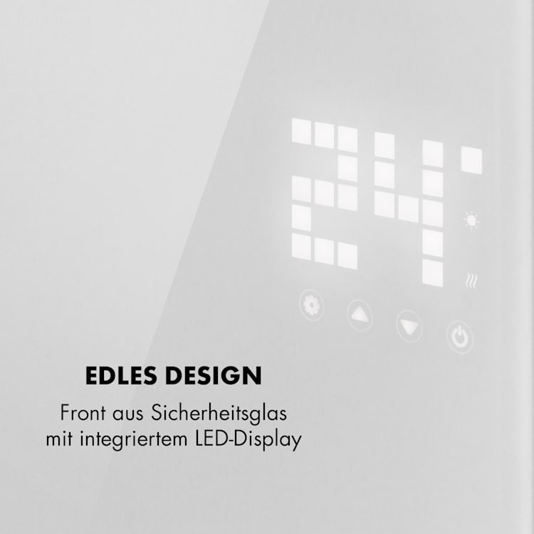 Bornholm Single Konvektions-Heizgerät Thermostat Timer | 2 Heizstufen: 500 / 1000 W | bis 25 m² | Standgerät / Wandinstallation Weiß
